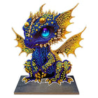 Drache blau/gold Aufsteller - Diamond Painting