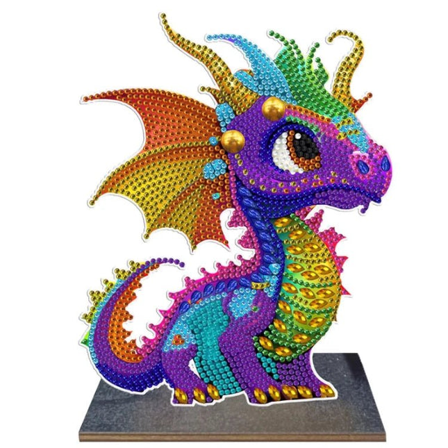 Drachen in Regenbogenfarben Aufsteller - Diamond Painting