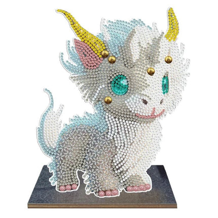 Drachenbaby weiss Aufsteller - Diamond Painting