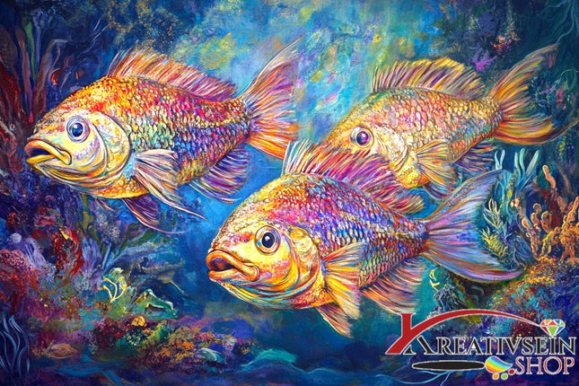Drei Fische - 5D DIY Diamond Painting