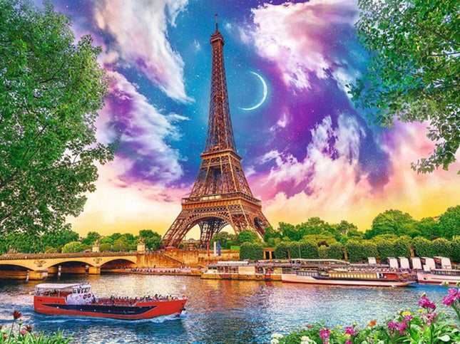 Eiffelturm an der Seine - Voll AB 5D DIY Diamond Painting