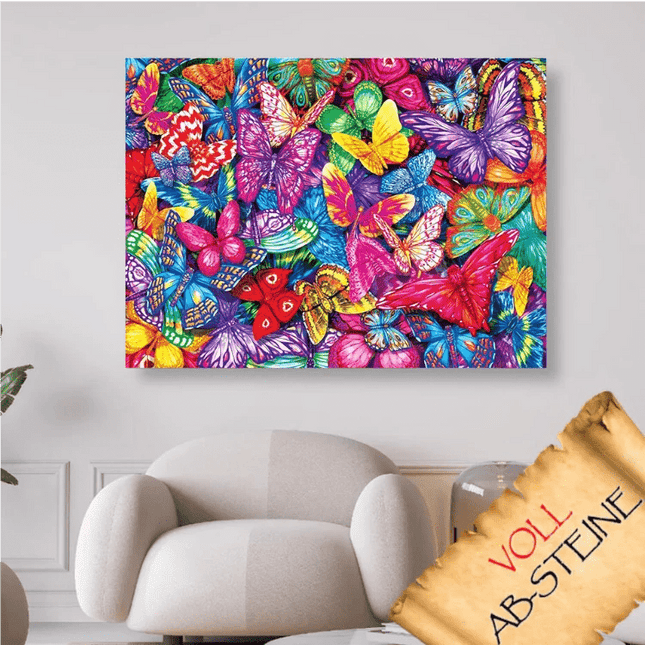 Ein Schwarm Schmetterlinge und Falter - Voll AB 5D DIY Diamond Painting