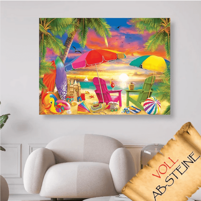 Ein Tag am Strand - Voll AB 5D DIY Diamond Painting