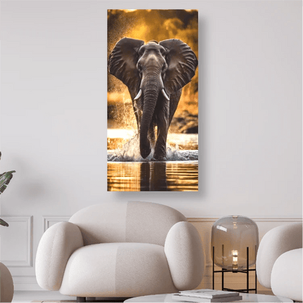 Elefant im Wasser - 5D DIY Diamond Painting