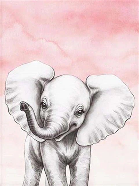 Elefant Motiv Kinderzimmer - 5D DIY Diamond Painting