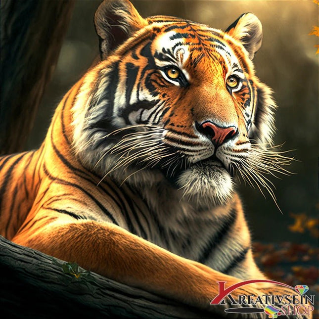 Entspannter Tiger - 5D DIY Diamond Painting