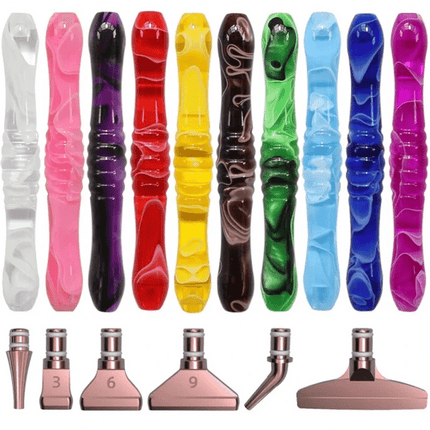 Ergonomischer Stift mit 6 Aufsätzen - Diamond Painting