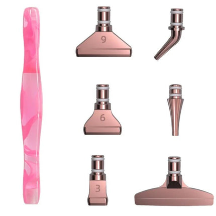 Ergonomischer Stift mit 6 Metall Aufsätzen - Diamond Painting