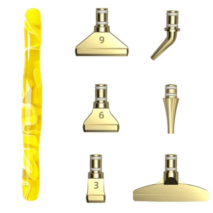 Ergonomischer Stift mit 6 Metall Aufsätzen - Diamond Painting
