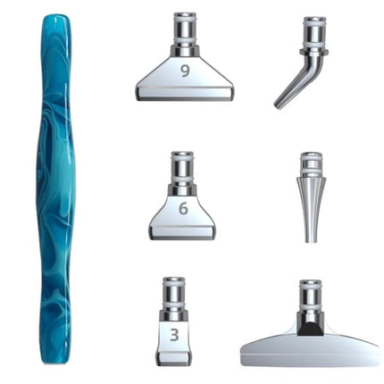 Ergonomischer Stift mit 6 Metall Aufsätzen - Diamond Painting