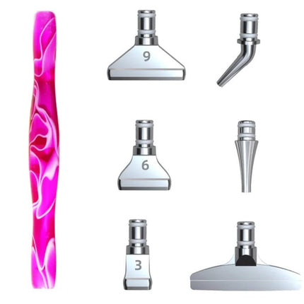 Ergonomischer Stift mit 6 Metall Aufsätzen - Diamond Painting