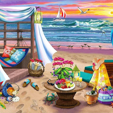 Erholsamer Tag am Meer - Voll AB 5D DIY Diamond Painting
