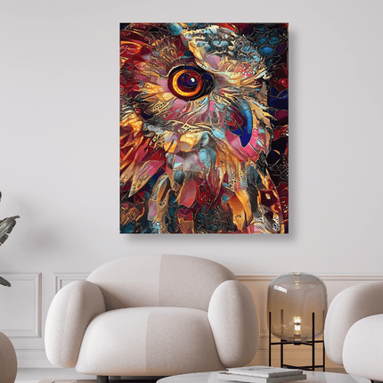 Eule Abstrakt - 5D DIY Diamond Painting