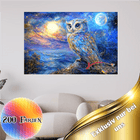 Eule im Vollmond - 5D DIY Diamond Painting