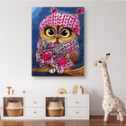 Eule mit Mütze und Schal - 5D DIY Diamond Painting