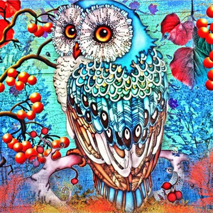 Eule sitzt auf Ast - Voll AB 5D DIY Diamond Painting