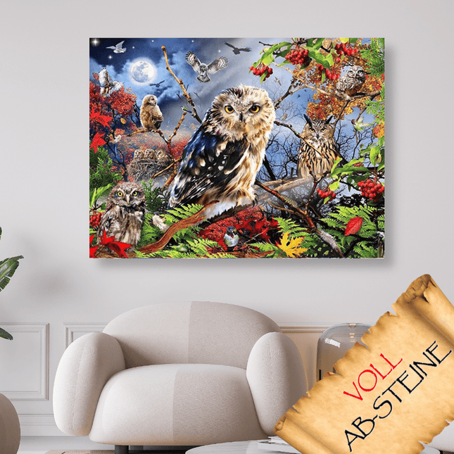 Eule - Voll AB 5D DIY Diamond Painting