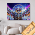 Eule vor dem Riesenrad - Voll AB 5D DIY Diamond Painting