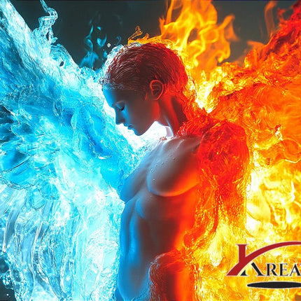 Feuer Wasser Engel - 5D DIY Diamond Painting
