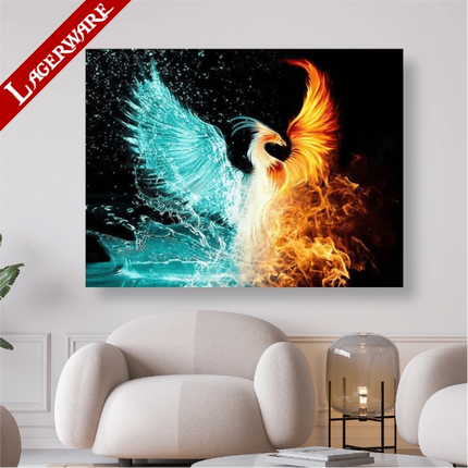 Feuervogel der Elemente Feuer Wasser Phoenix LA -5D DIY Diamond Painting