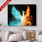 Feuervogel der Elemente Feuer Wasser Phoenix LA -5D DIY Diamond Painting