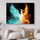 Feuervogel der Elemente Feuer Wasser Phoenix - 5D DIY Diamond Painting