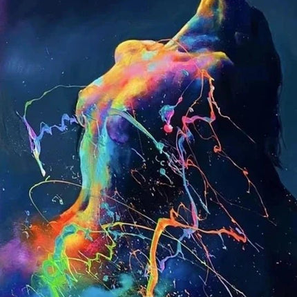Frau in Regenbogenfarben LA - 5D DIY Diamond Painting