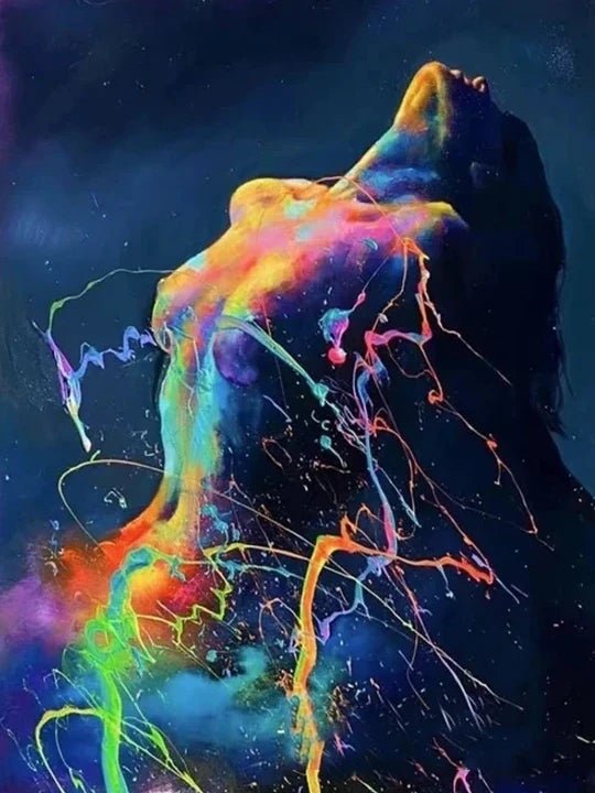Frau in Regenbogenfarben - 5D DIY Diamond Painting