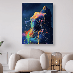 Frau in Regenbogenfarben - 5D DIY Diamond Painting
