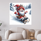 Fröhlicher Weihnachtsmann auf Schlitten - 5D DIY Diamond Painting
