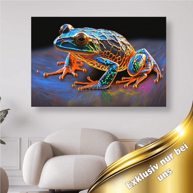 Frosch in Regenbogenfarben - 5D DIY Diamond Painting