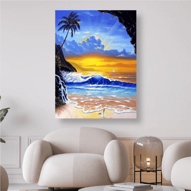Goldener Himmel vom Sonnenuntergang - 5D DIY Diamond Painting