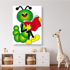 Grüne Raupe mit Buch - 5D DIY Diamond Painting