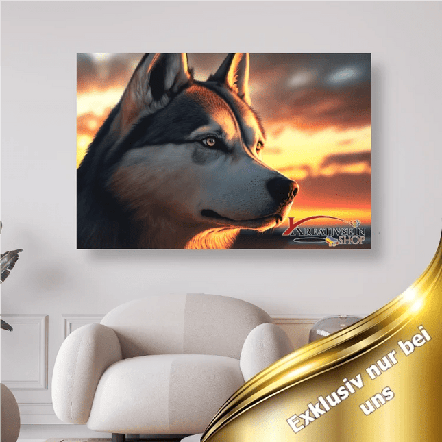 Husky im Sonnenschein - 5D DIY Diamond Painting