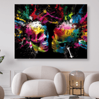 I Love You For Ever bunter Schädel - 5D DIY Diamond Painting