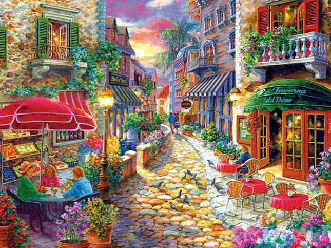 Italienische kleine Gasse - Voll AB 5D DIY Diamond Painting