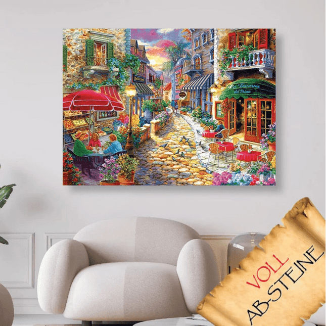 Italienische kleine Gasse - Voll AB 5D DIY Diamond Painting