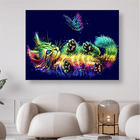 Katze mit Schmetterling auf der Nase - 5D DIY Diamond Painting