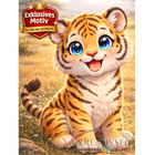 🐯 Kawaii Diamond Painting Set „Süßer Tiger in der Savanne“ – Niedliches DIY Motiv