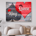 King und Queen mit zwei Herzen - 5D DIY Diamond Painting
