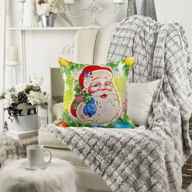 Kissenbezug Weihnachtsmann - Diamond Painting