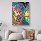 Kleine bunte Elfe mit Tier - 5D DIY Diamond Painting