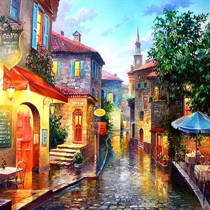 Kleine Gasse in italienischer Stadt - Voll AB 5D DIY Diamond Painting