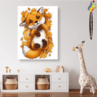 Kleiner Fuchs im Herbstlaub - Malen nach Zahlen