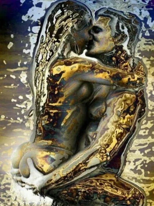 Küssendes Liebespaar - 5D DIY Diamond Painting