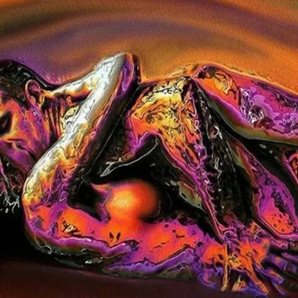 Küssendes Liebespaar eng umschlungen - 5D DIY Diamond Painting
