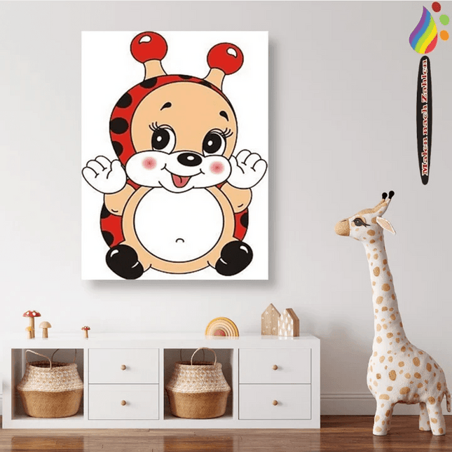 Lachender Marienkäfer - Malen nach Zahlen