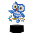 LED Lampe blaue Eule - Diamond Painting