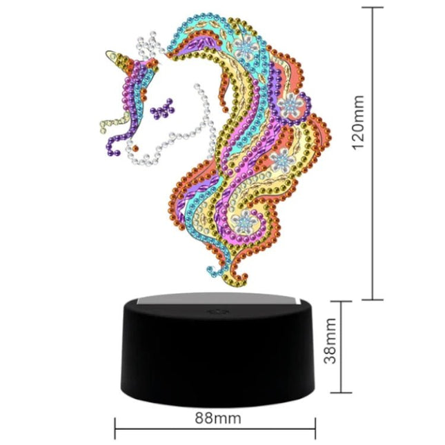 LED Lampe Einhorn - Diamond Painting