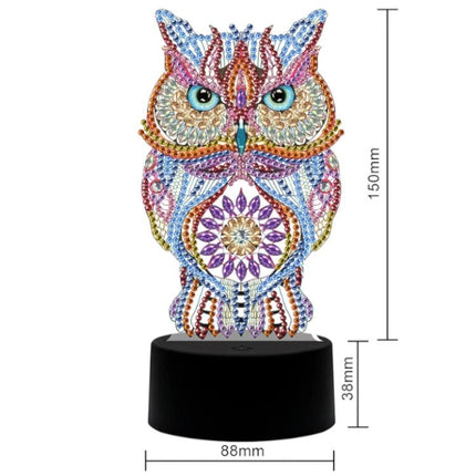 LED Lampe Eule - Diamond Painting